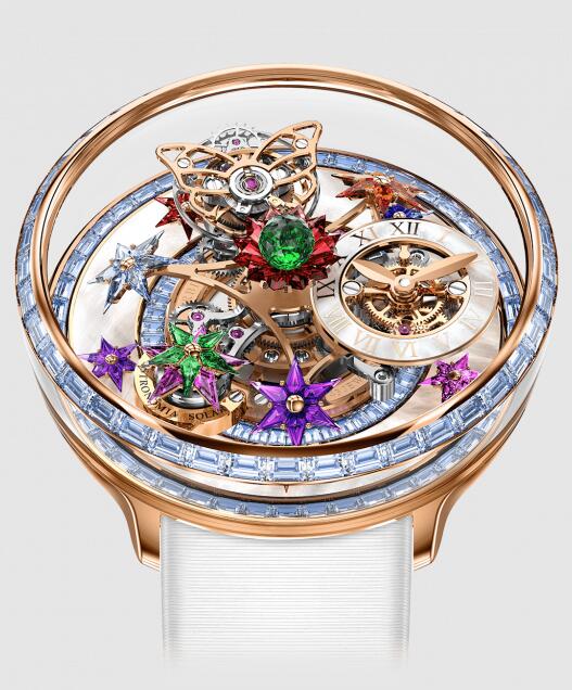 Jacob & Co. FLEURS DE JARDIN BLUE SAPPHIRES GREEN TSAVORITE Watch Replica AF321.40.BB.AC.A Jacob and Co Watch Price Jacob & Co. FLEURS DE JARDIN BLUE SAPPHIRES GREEN TSAVORITE Watch Replica AF321.40.BB.AC.A Jacob and Co Watch Price